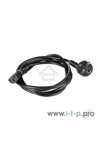 Шнур питания с заземлением IEC 60320 C13/EU-Schuko, 10А/250В (3x1,0), длина 5 м. (R-10-Cord-C13-S-5)