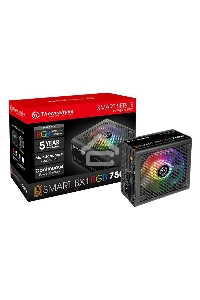 Блок питания Thermaltake Smart PS-SPR-0750NHSABE-1, 750Вт, 80 PLUS Bronze, 120мм, черный