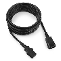 Кабель питания сист.блок-монитор Cablexpert PC-189-1-5M, 5м, C13-C14, 3x1кв.мм., черный, с заземлением