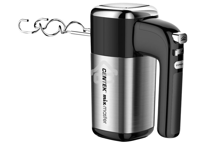 Миксер Centek CT-1120 черный/сталь 1200Вт, 5 скоростей+турбо, взбивание/замешивание