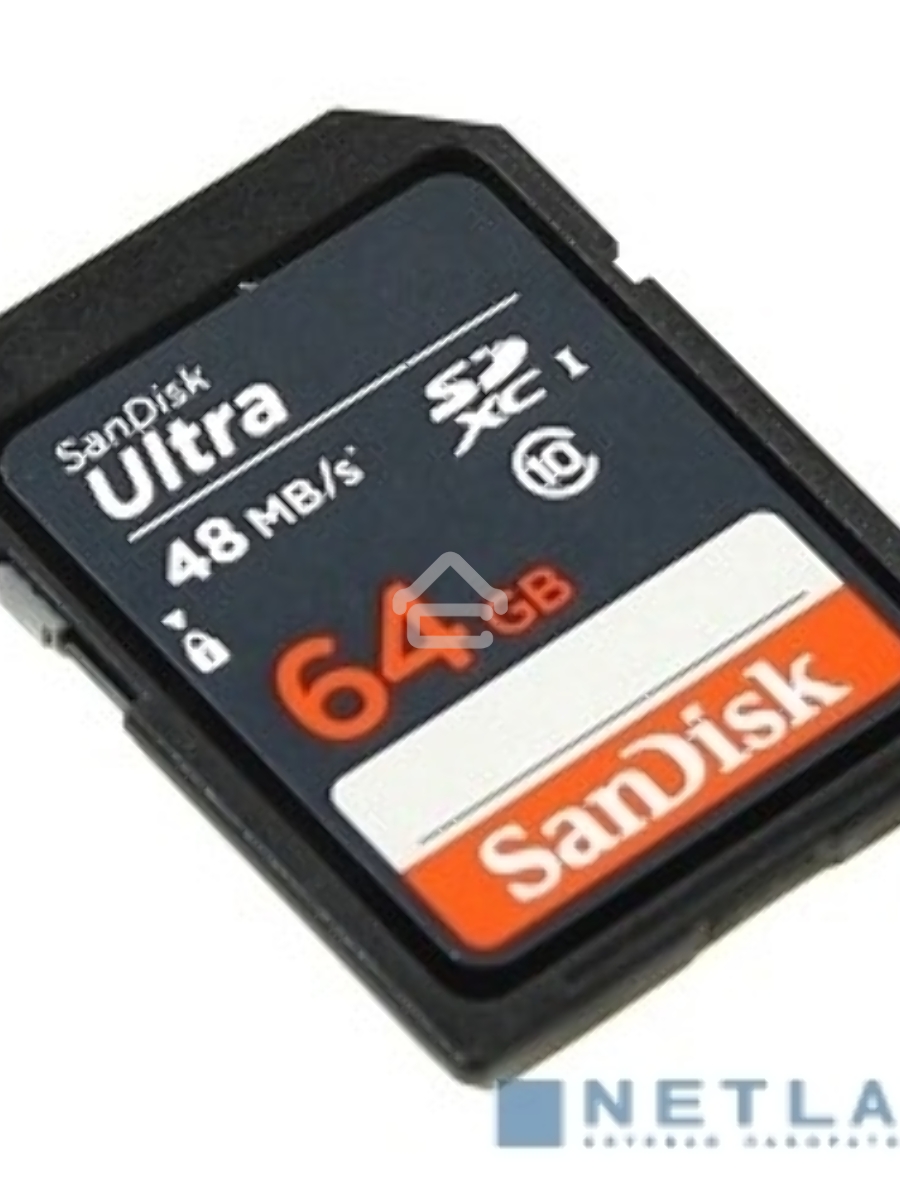 Флеш карта SD 64GB SanDisk SDXC Class 10 UHS-I Ultra 48MB/s