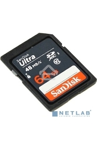 Флеш карта SD 64GB SanDisk SDXC Class 10 UHS-I Ultra 48MB/s