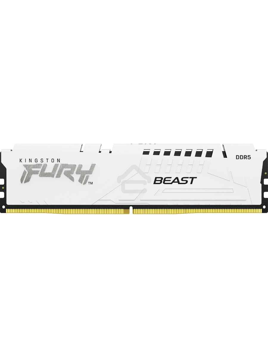 Оперативная память Kingston Fury Beast, DDR5, 32GB (1x32GB), 5200MHz, CL40, DIMM, радиатор, белый