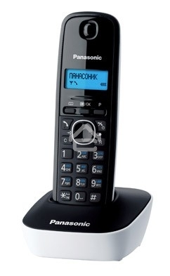 Телефон беспроводной (DECT) Panasonic KX-TG1611RUW (белый) АОН, Caller ID,12 мелодий звонка,подсветка дисплея,поиск трубки