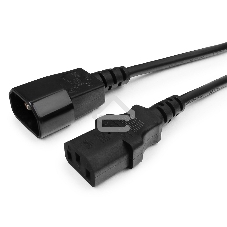 Кабель питания сист.блок-монитор Cablexpert PC-189-1-5M, 5м, C13-C14, 3x1кв.мм., черный, с заземлением
