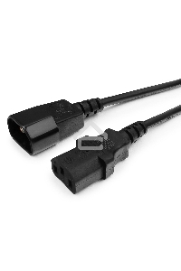 Кабель питания сист.блок-монитор Cablexpert PC-189-1-5M, 5м, C13-C14, 3x1кв.мм., черный, с заземлением