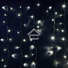 Гирлянда Neon-night Айсикл (бахрома) светодиодный, 6,0 х 1,5 м, черный провод 