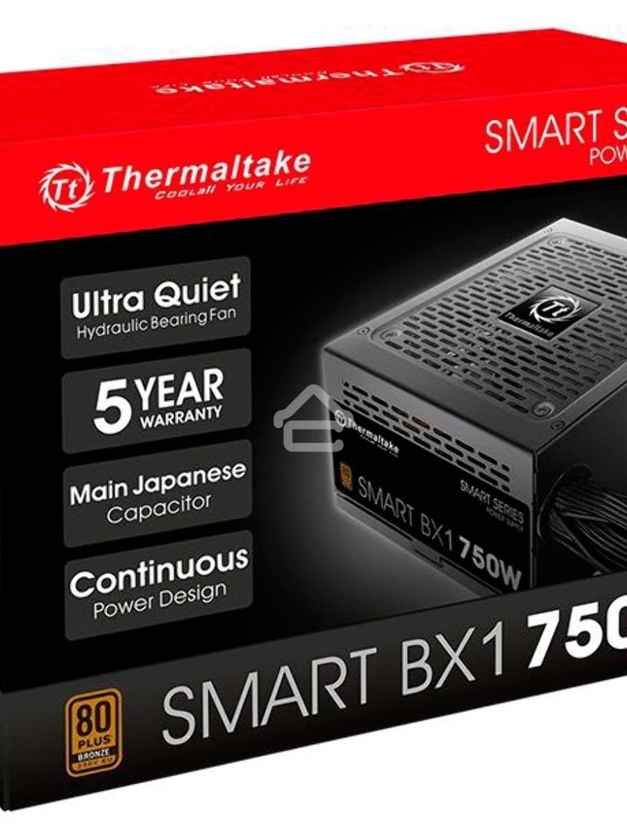 Блок питания Thermaltake Smart BX1 RTL (PS-SPD-0750NNSABE-1), 750Вт, 80 PLUS Bronze, 120мм, черный