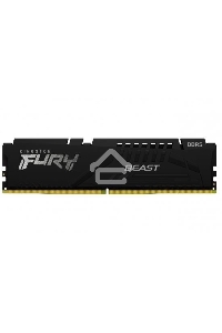 Оперативная память Kingston Fury Beast, DDR5, 16GB (1x16 GB), 5200 MHz, CL40, с радиатором, чёрный