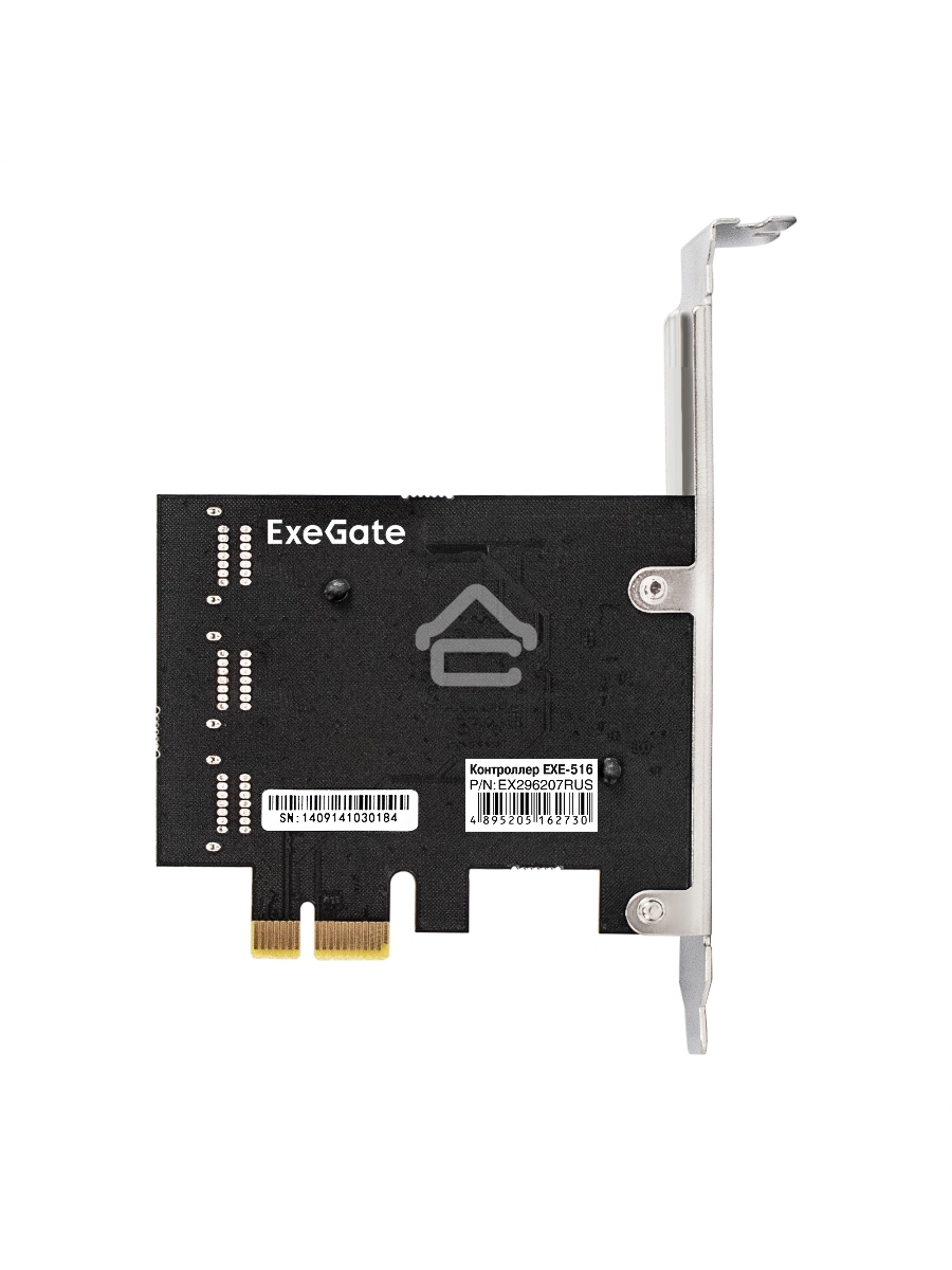 Контроллер ExeGate EXE-516 (PCI-E x4 v3.0, SATA3 6Gb/s, 6 int, ASMedia Chipset ASM1166)
