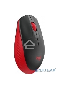 Мышь беспроводная Logitech M190 черный/красный, 1000 dpi, радиоканал, USB, кнопки - 3
