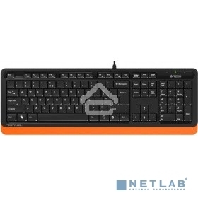 Клавиатура + мышь A4Tech Fstyler F1010 клав:черный/оранжевый мышь:черный/оранжевый USB Multimedia