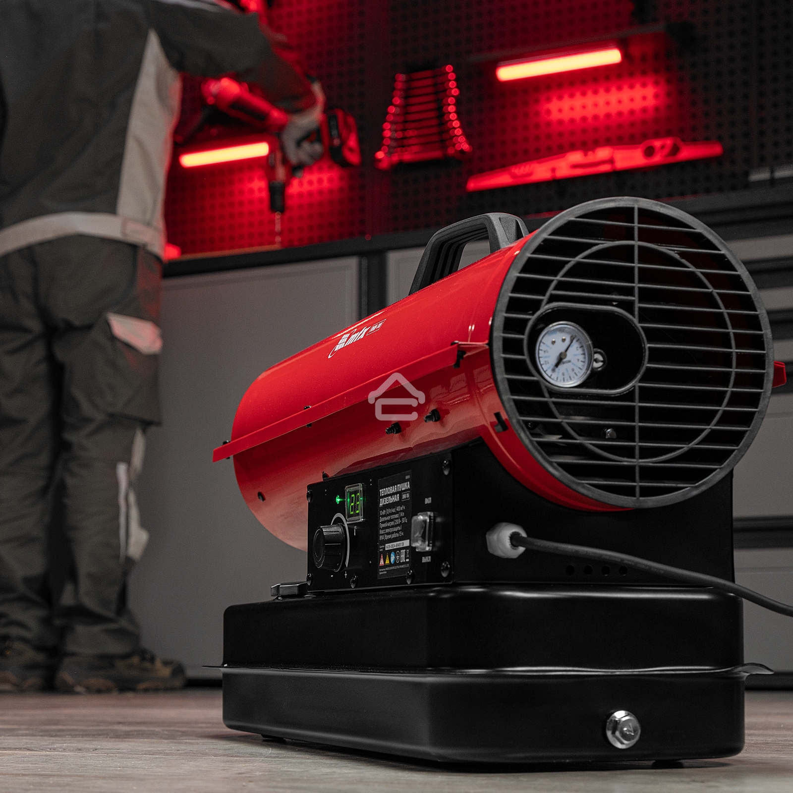 Дизельная тепловая пушка MTX DHB-10i, 10 кВт, 400 м3/ч, прямой нагрев, термостат