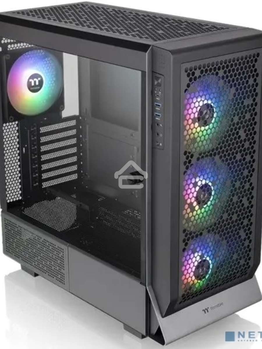 Компьютерный корпус Thermaltake Ceres 500 TG ARGB черный без БП ATX 4x140mm 2xUSB3.0 1xUSB3.1 audio bott PSU
