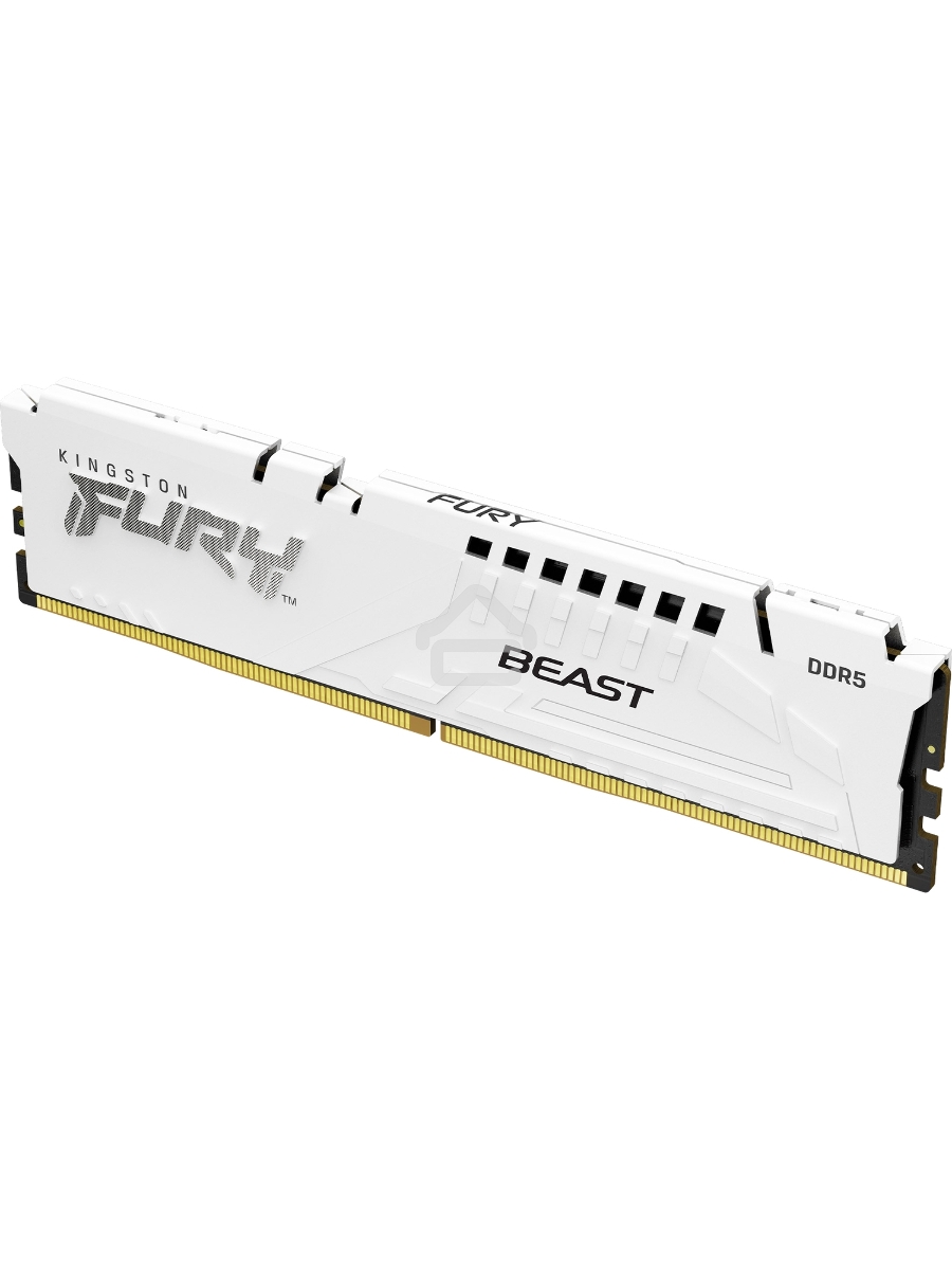 Оперативная память Kingston Fury Beast, DDR5, 32GB (1x32GB), 5200MHz, CL40, DIMM, радиатор, белый