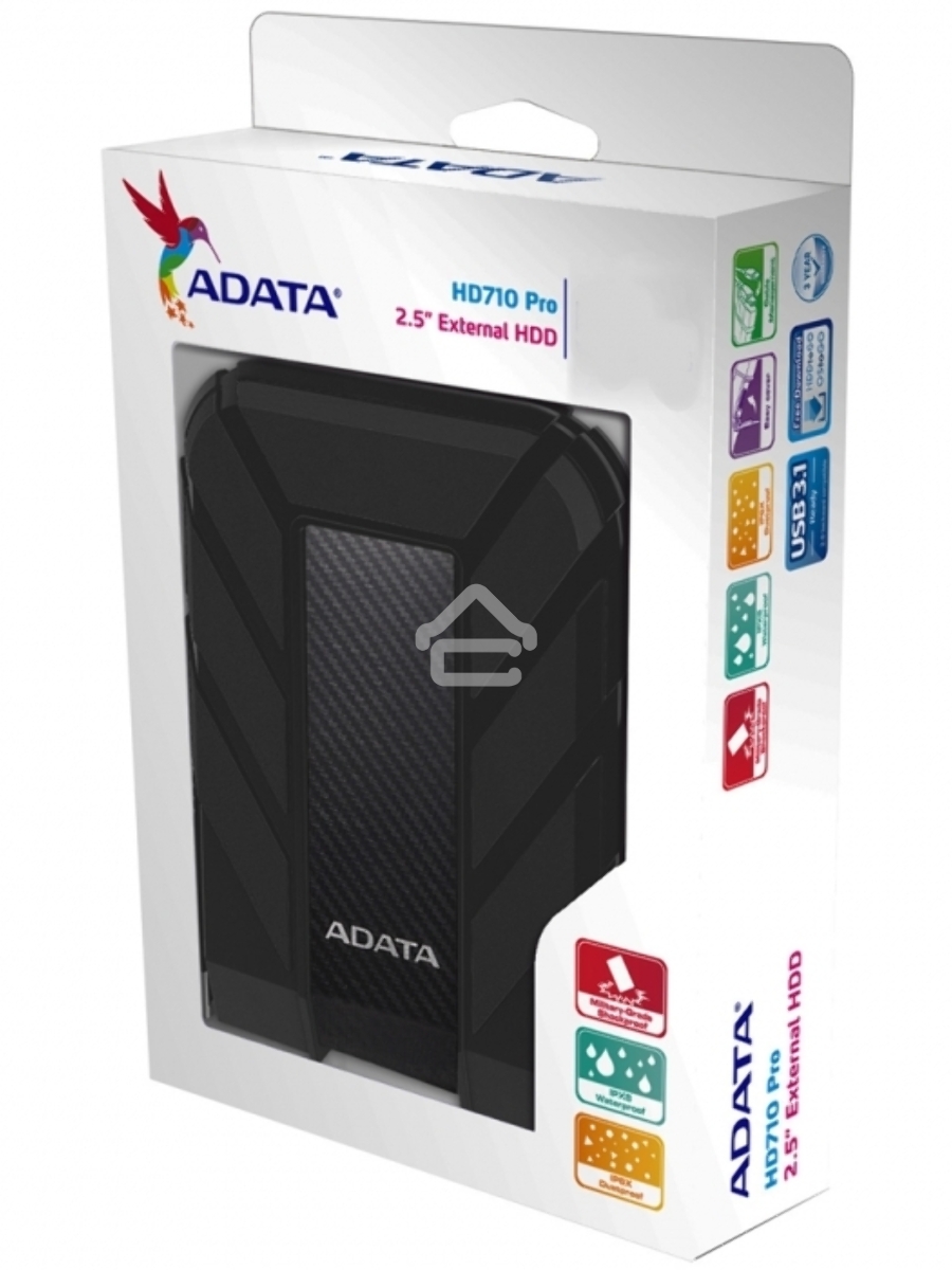 Внешний жесткий диск AData USB 3.0 2Tb AHD710-2TU3-CBK DashDrive Durable 2.5