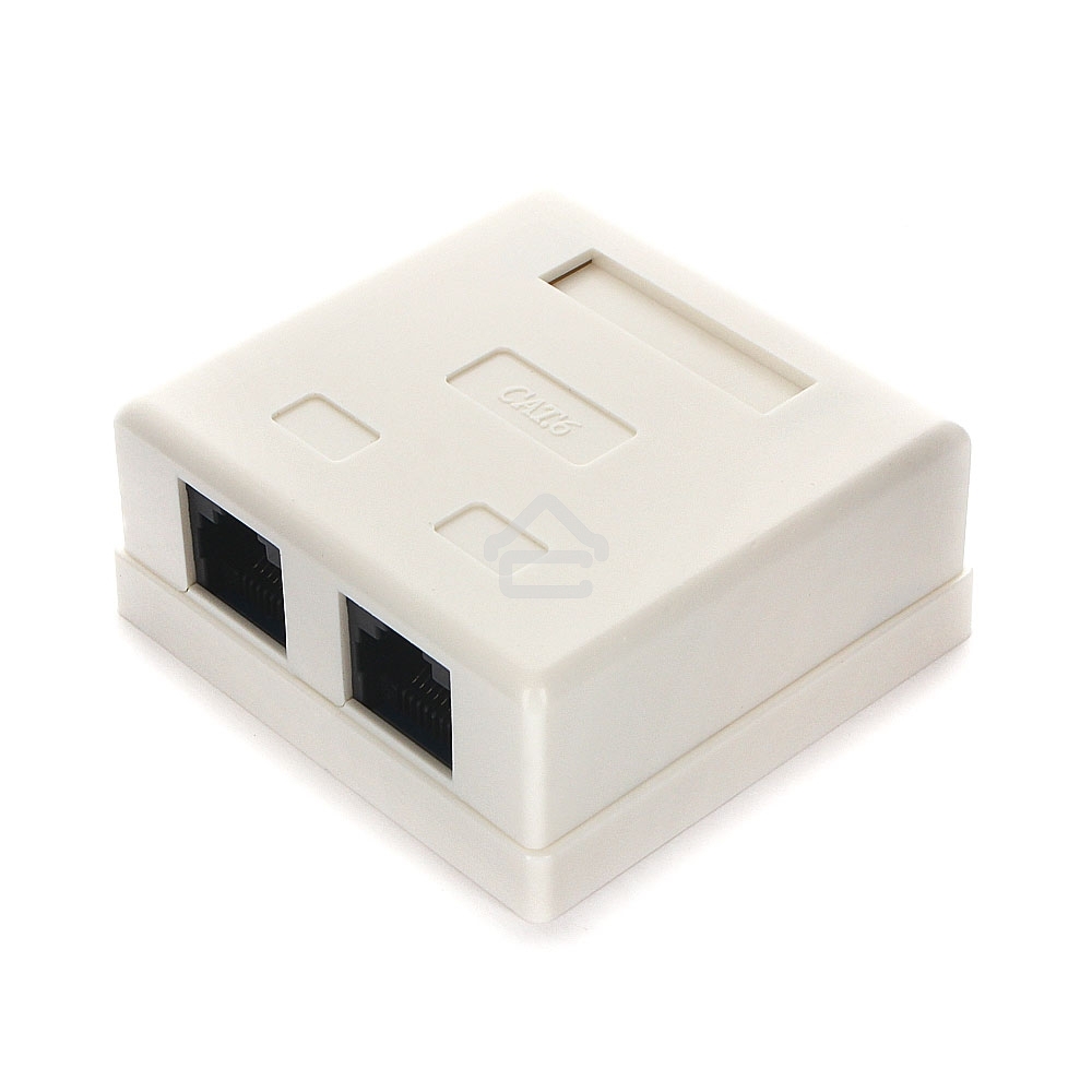 Розетка NA218 RJ-45 кат.6 внешняя 2 порта, 110&Krone
