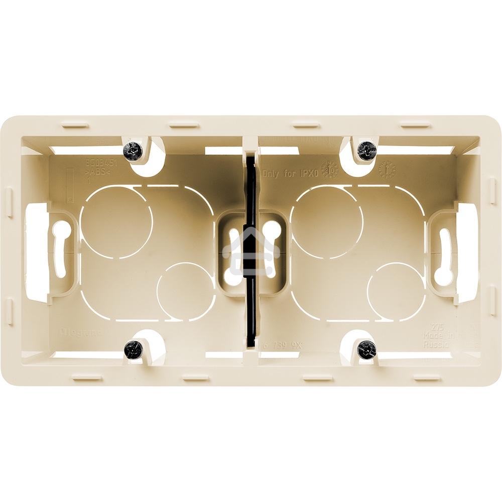 Коробка накладного монтажа 2 поста слоновая кость Inspiria