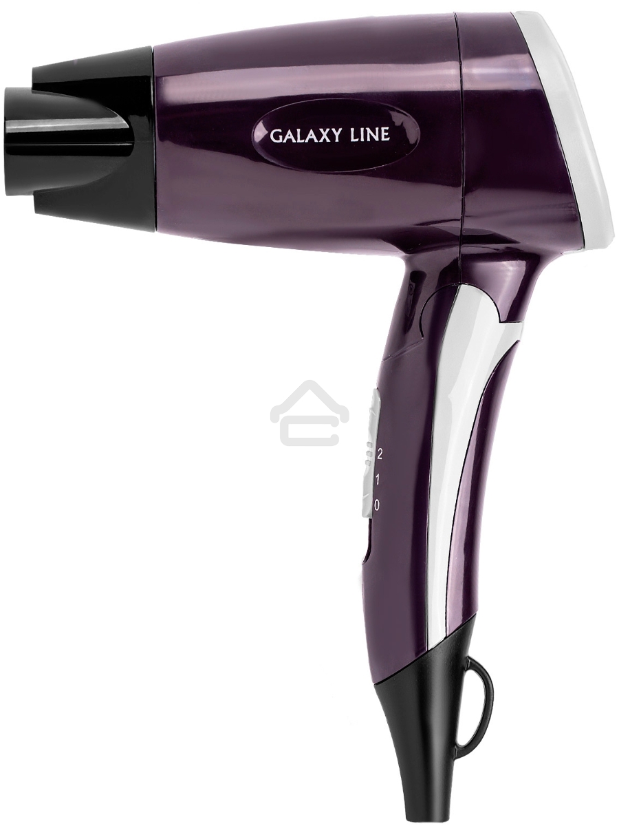 Фен для волос Galaxy Line GL 4338, фиолетовый,1200 Вт, 2 скорости потока воздуха, складная ручка, насадка-концентратор, подвесная петля, длина шнура питания 170 см