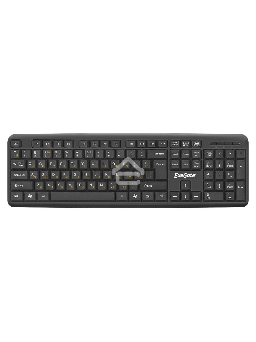 Комплект ExeGate EX287139RUS Professional Standard Combo MK120-OEM (клавиатура влагозащищенная 104кл. + мышь оптическая 1000dpi, 3 кнопки и колесо прокрутки; USB, длина кабелей 1.3м, черный, ОЕМ)