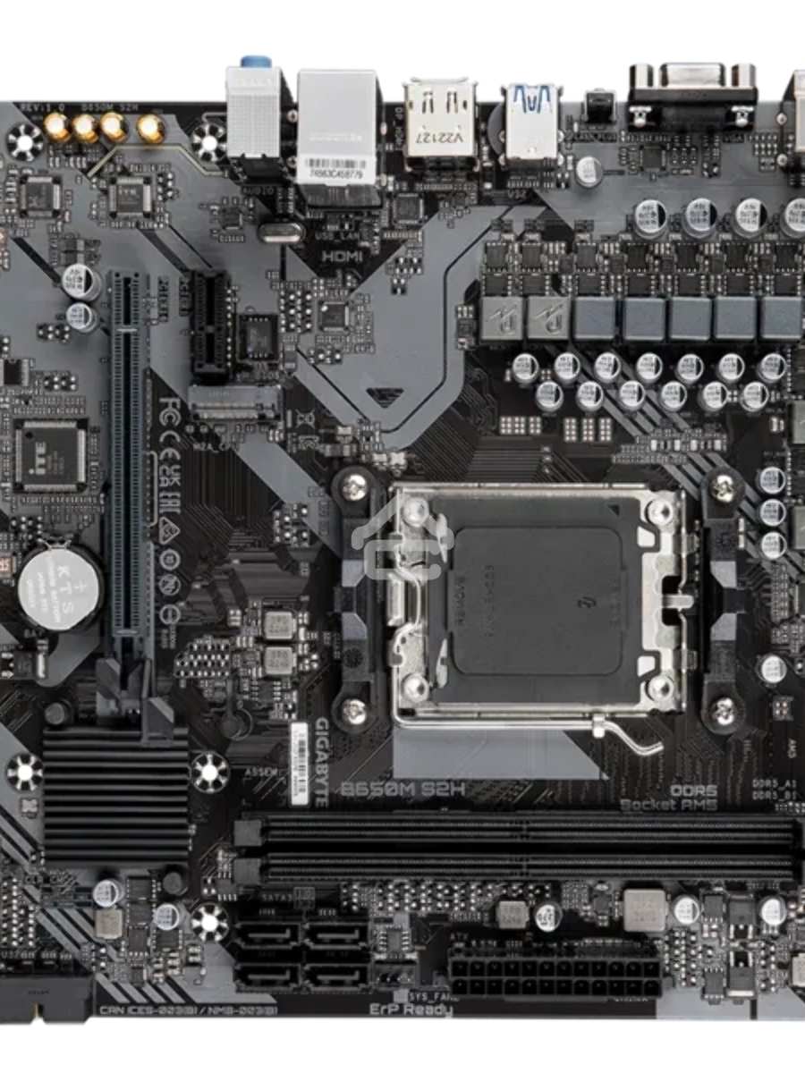 Материнская плата Gigabyte B650M S2H (V1.2), AM5, AMD B650, 2xDDR5, 4xSATA, 1xM.2, 1xPCI-E 4.0 x16, 3xUSB-A 3.2 Gen 1, 1xUSB-C 3.2 Gen 1, 1x 1Gb LAN, 3x3.5 мм, 7.1, Micro-ATX