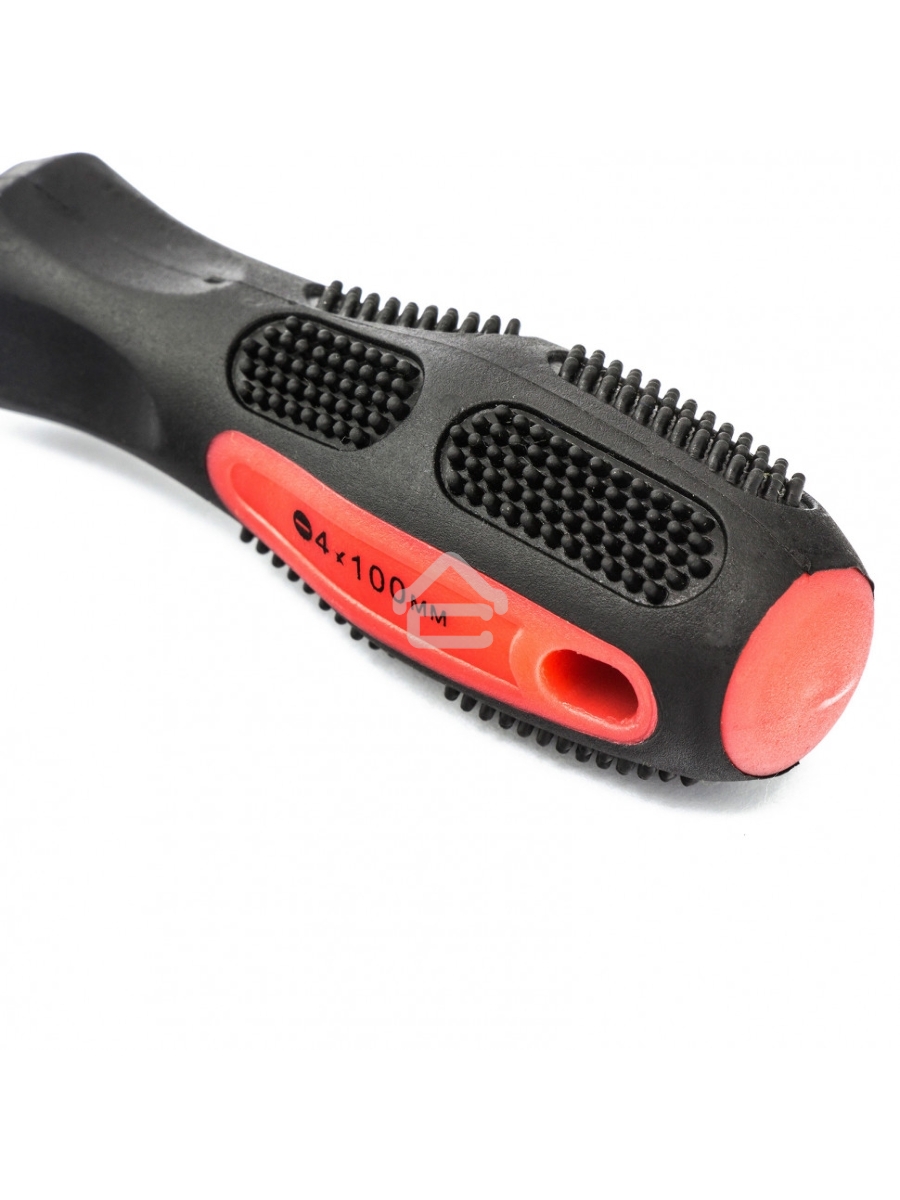 Отвертка Anti-Slip, SL4,0 х 100 мм, CrV, двухкомп. рукоятка Matrix