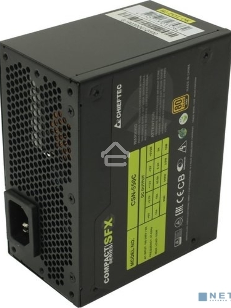 Блок питания Chieftec Compact CSN-550C Retail, 550Вт, 80 PLUS Gold, 80мм, модульный, черный