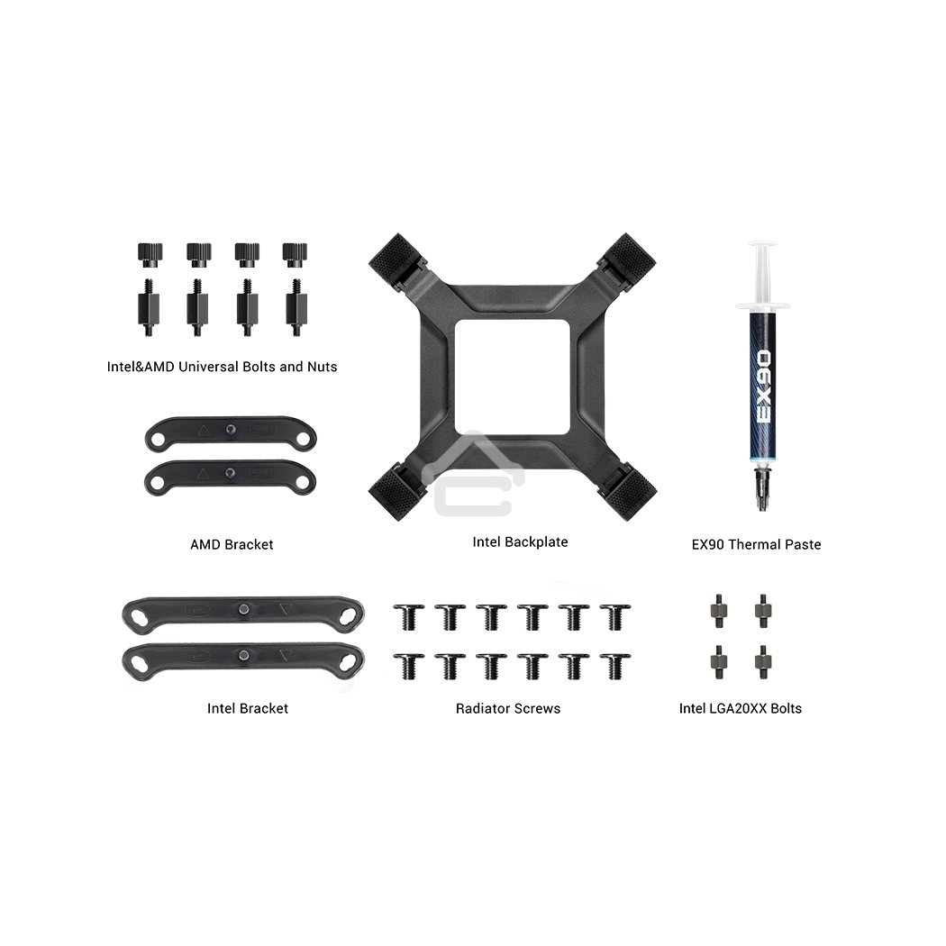 Система охлаждения PCCooler DA360 Pro ARGb черный 120мм алюминий+медь 2200rpm 33.7db 4-pin 300W