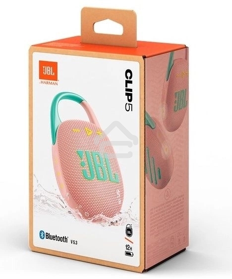 Портативная акустика JBL CLIP 5, розовый