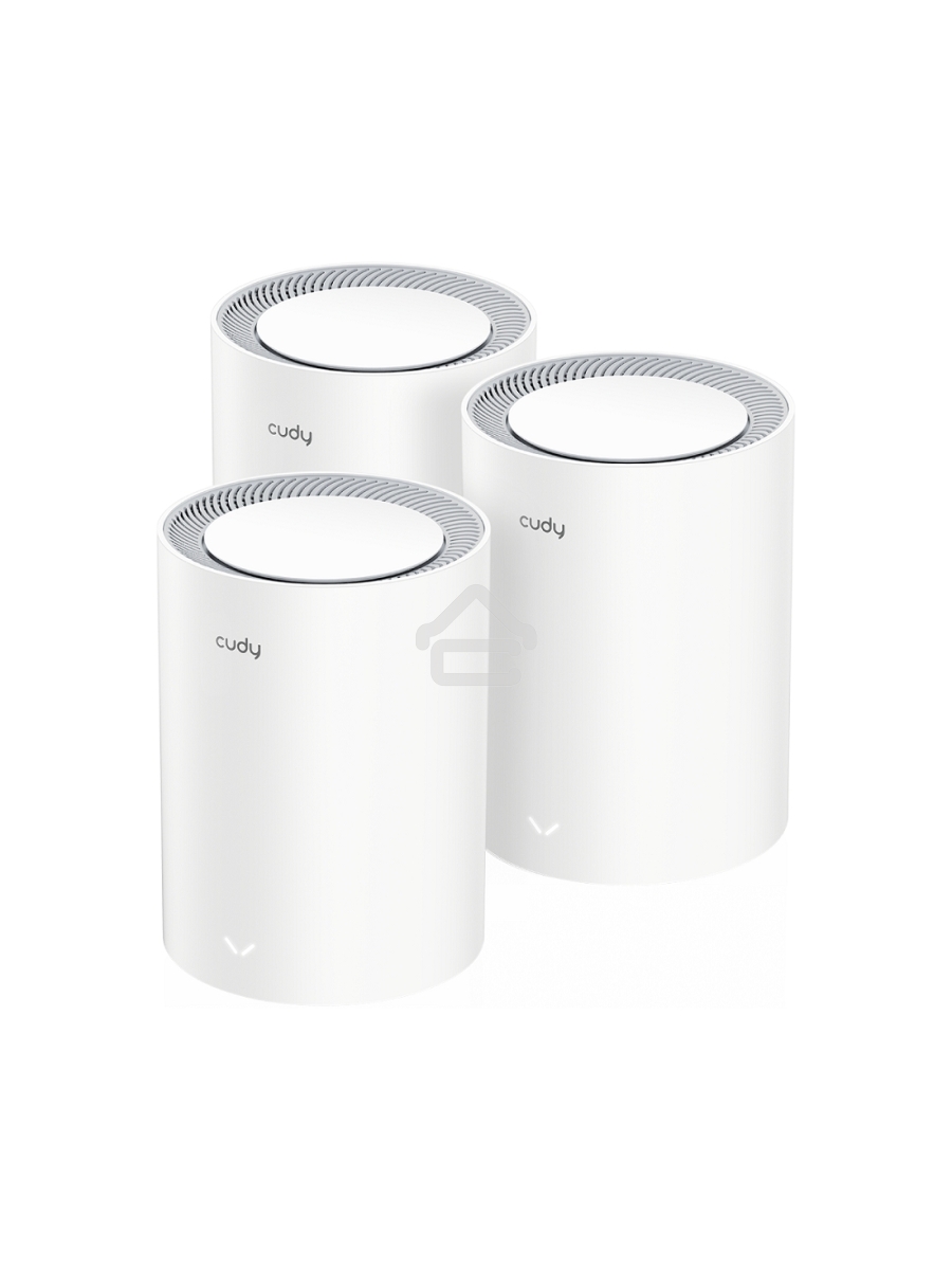 Бесшовный Mesh роутер Cudy M3000(2-PACK) AX3000 10/100/1000/2500BASE-T, белый (упак.:2шт)