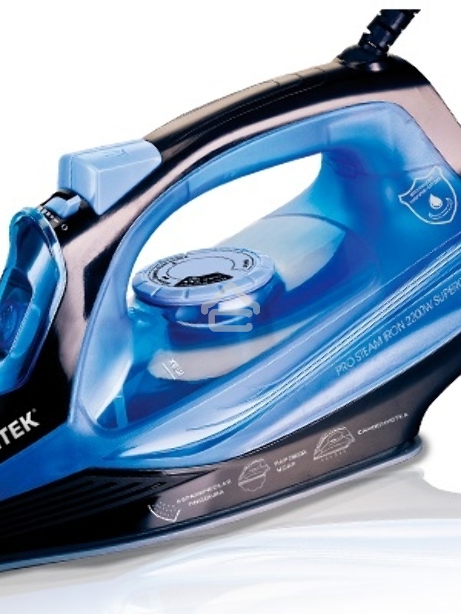 Утюг Centek CT-2351 Blue (синий) 2200Вт, КЕРАМИЧЕСКАЯ подошва, 300 мл, паровой удар, самоочистка
