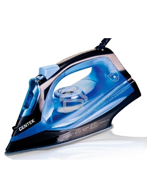 Утюг Centek CT-2351 Blue (синий) 2200Вт, КЕРАМИЧЕСКАЯ подошва, 300 мл, паровой удар, самоочистка