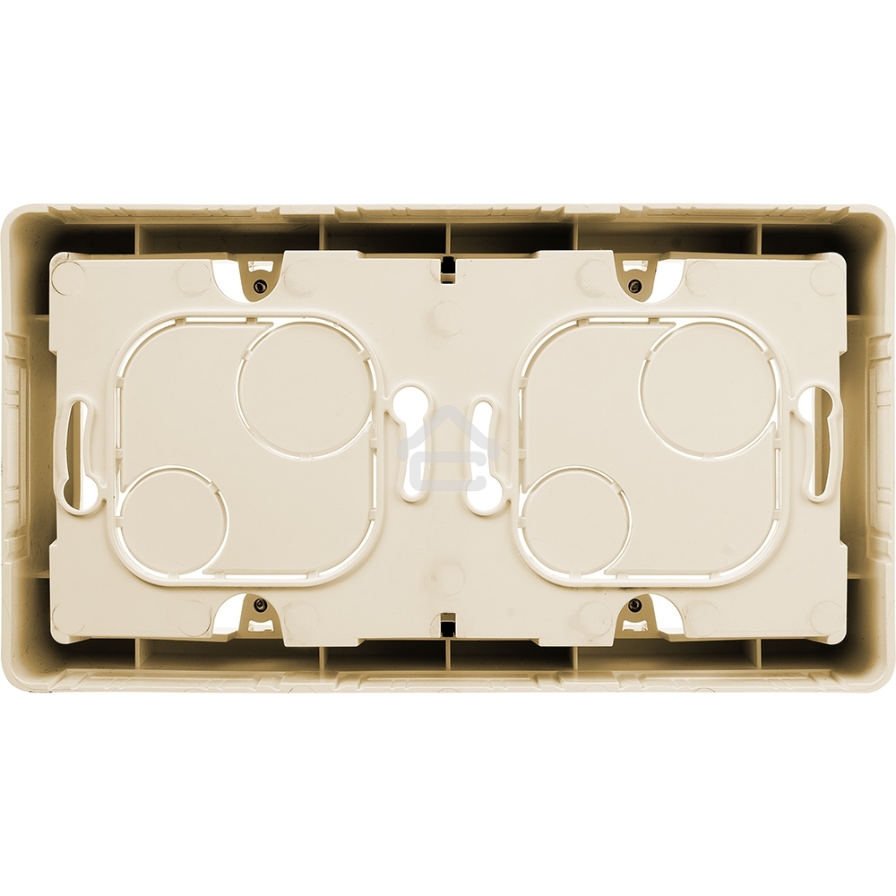 Коробка накладного монтажа 2 поста слоновая кость Inspiria