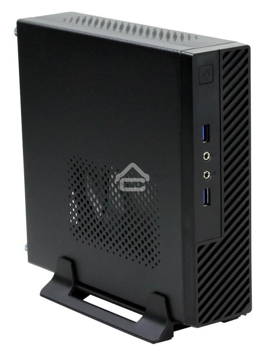 Компьютерный корпус Slim Case Powerman ME100S-BK front fan 4cm, 120W adapter, Mini ITX, VESA