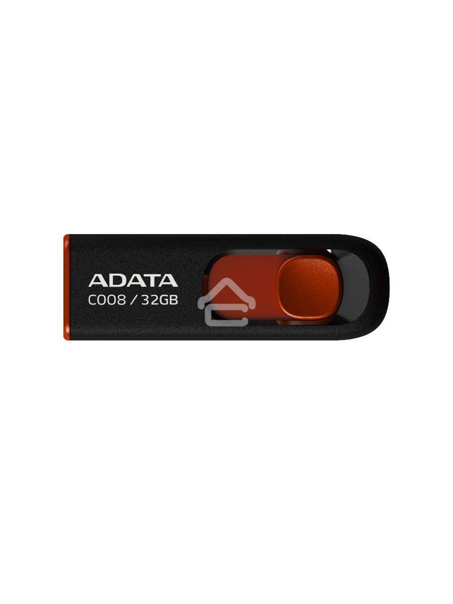 Флеш диск ADATA Flash Drive 32Gb С008 AC008-32G-RKD {USB2.0, Black-Red}