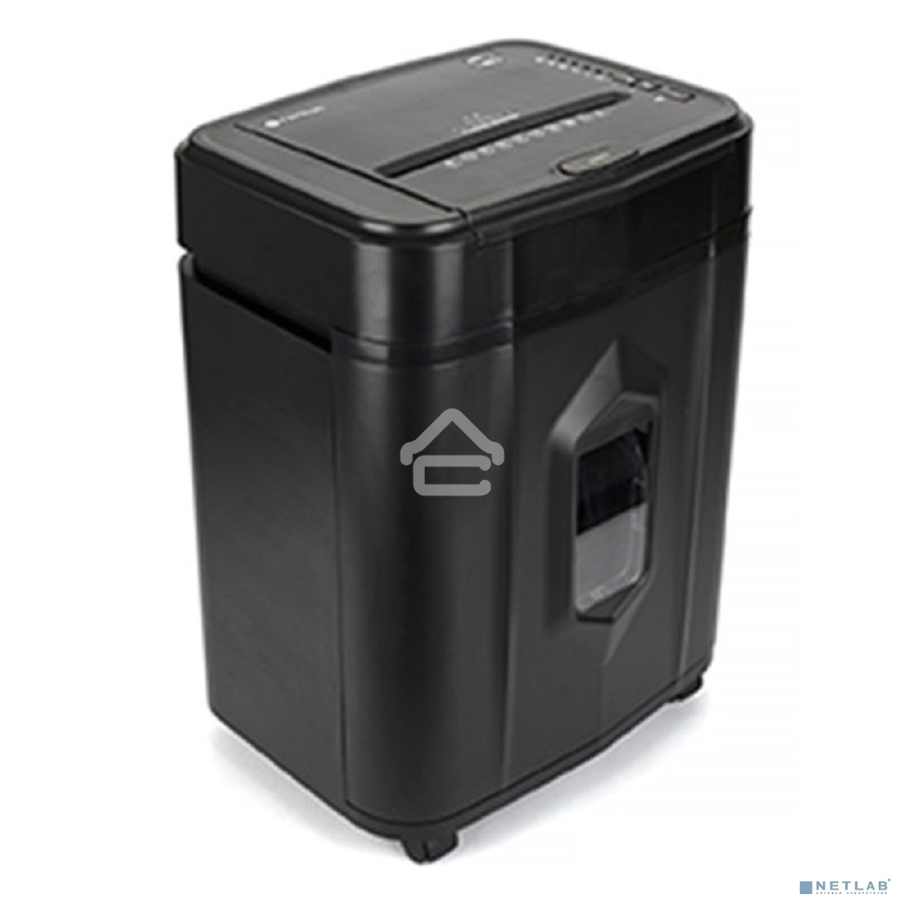 Шредер Heleos АП23-4 черный с автоподачей (секр.P-4) фрагменты 145лист. 23лтр. скрепки скобы пл.карты