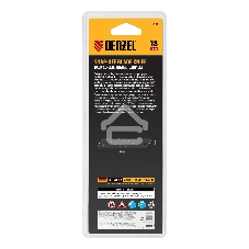 Нож Denzel 18 мм, сменное лезвие, SK4, корпус из цинкового сплава + TPR, торцевой зажим