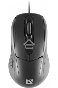 Мышь проводная Defender Standard MB-580 черный, 1000 dpi, USB, кнопки - 3