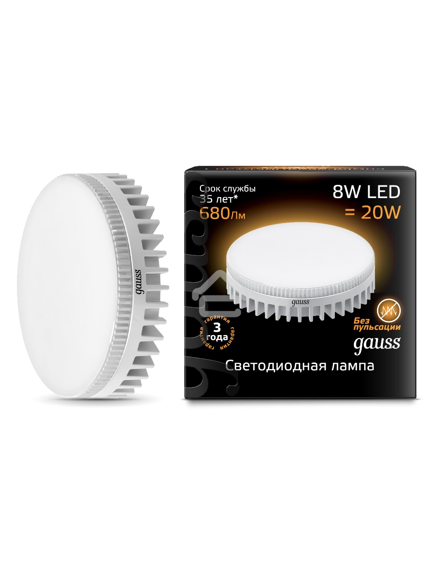 Лампа светодиодная GAUSS LD108008108LED GX53 8W 2700K