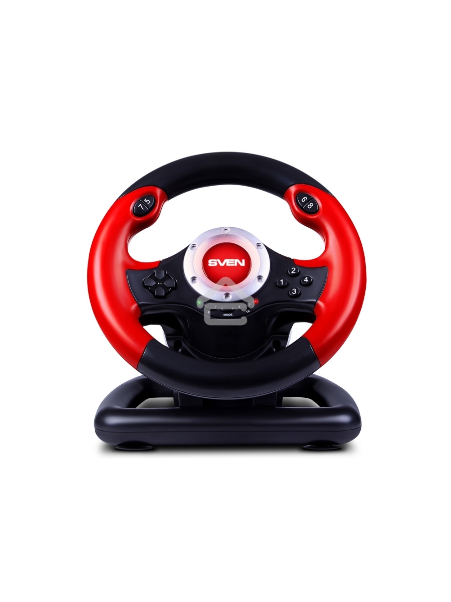 Руль SVEN GC-W300 (педали, вибро, лепестки, D-pad, 10 кл, резин. вставки, PC, цифр. и аналог.