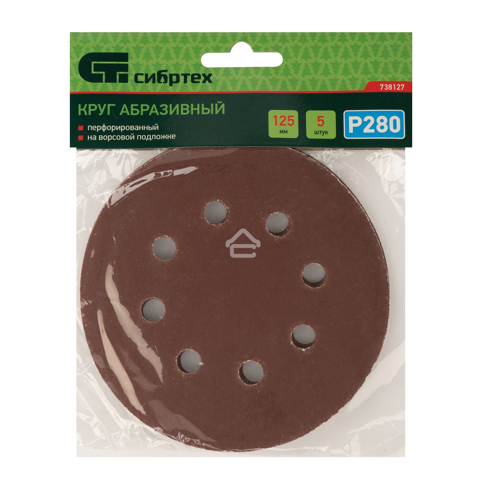 Круг абразивный Сибртех на ворсовой подложке под 