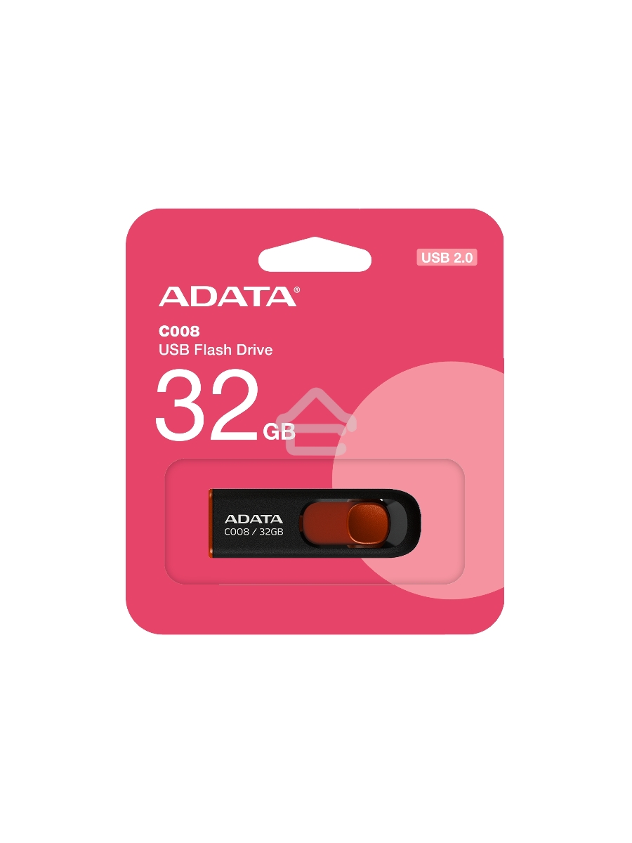 Флеш диск ADATA Flash Drive 32Gb С008 AC008-32G-RKD {USB2.0, Black-Red}