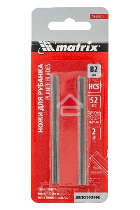 Ножи для эл. рубанка, 65Mn, 82мм, 2шт  Matrix