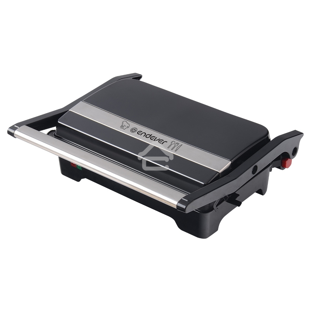 Гриль-пресс электрический Endever Grillmaster 119, черный/металлик