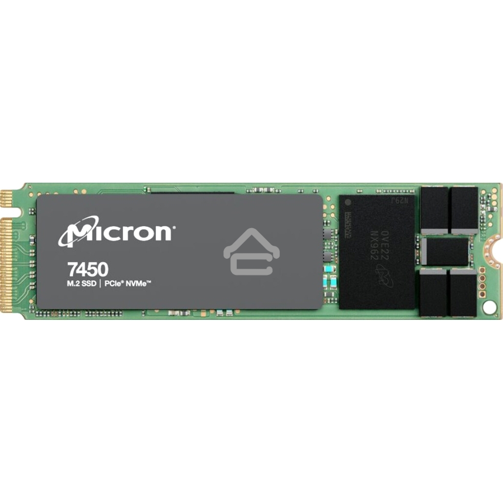 Накопитель SSD Micron 7450 PRO, 480Gb, M.2(22x80мм), NVMe, PCIe 4.0 x4, 3D TLC, R/W 5000/700Mb/s, IOPs 280 000/40 000, TbW 800, DWPD 1 (12 мес.)