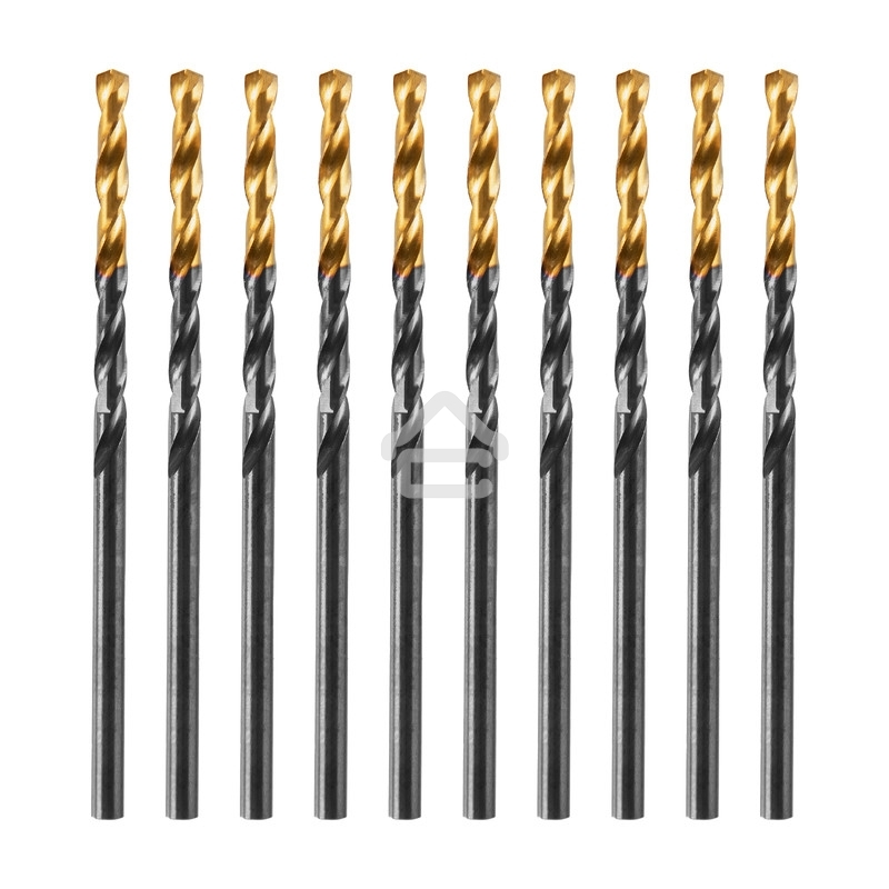 Сверло по металлу Denzel 2,5 мм, HSS-Tin, Golden Tip, 10 шт.