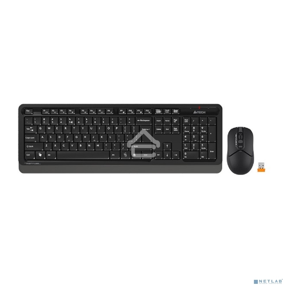 Клавиатура + мышь A4Tech Fstyler FG1012 клав:черный/серый мышь:черный USB беспроводная Multimedia