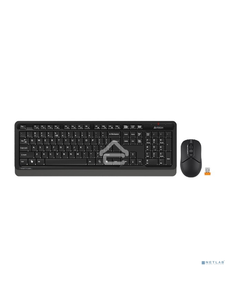 Клавиатура + мышь A4Tech Fstyler FG1012 клав:черный/серый мышь:черный USB беспроводная Multimedia