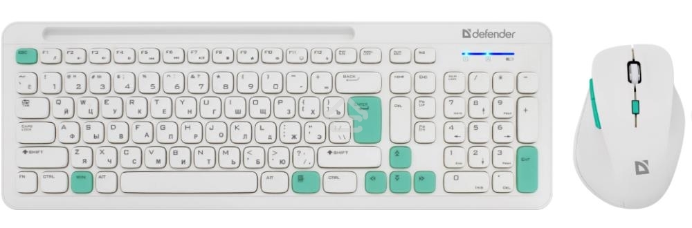 Комплект клавиатура + мышка Defender CERRATO C-978 RU WHITE-BLUE