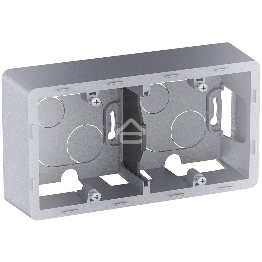 Коробка накладного монтажа Inspiria 2 поста алюминий